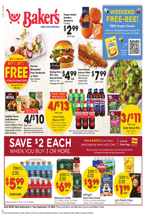 Baker's Weekly Ad Preview September 4