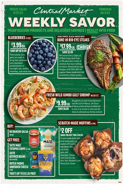 Central Market Weekly Ad Preview: (September 27 - October 10 2023)