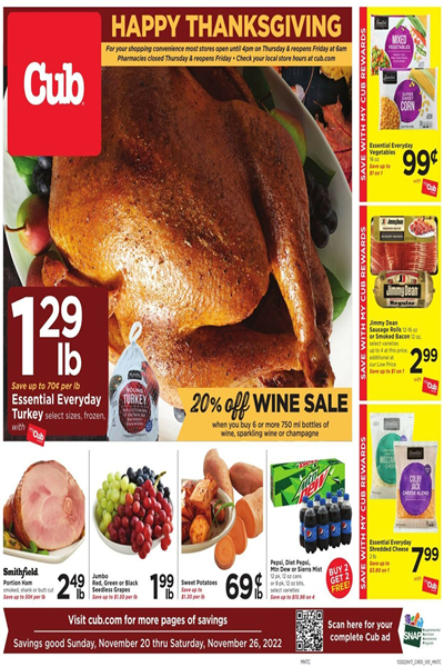 Cub Foods Weekly Ad Preview: (November 20- November 26 2022)