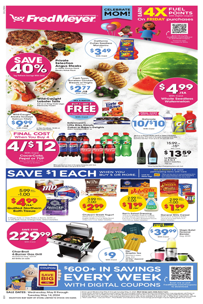 Fred Meyer Weekly Ad Preview: (May 8 - May 14 2024)