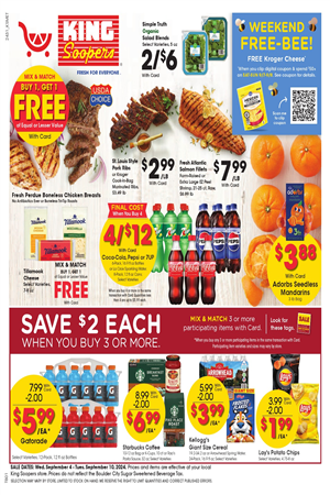 King Soopers Weekly Ad Preview September 4