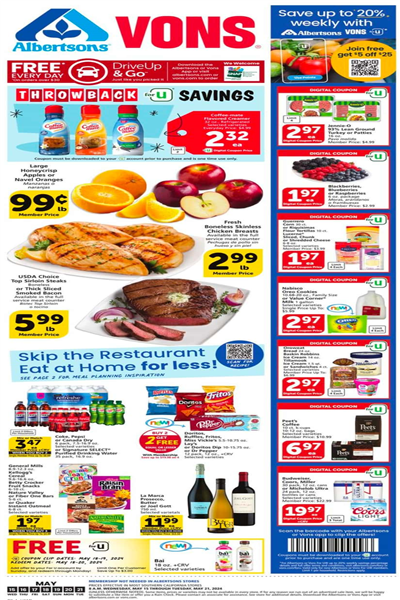 Vons Weekly Ad Preview: (May 15 - May 21 2024)
