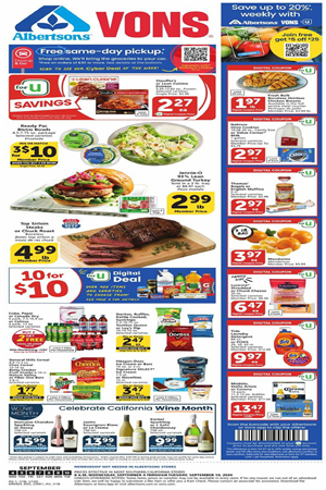 Vons Weekly Ad Preview September 4