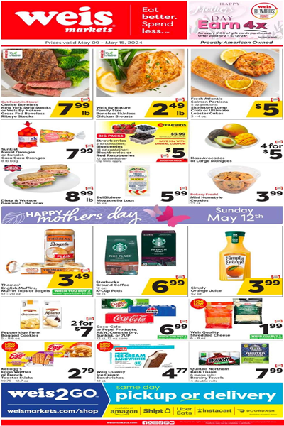 Weis Weekly Ad Preview: (May 9 - May 15 2024)