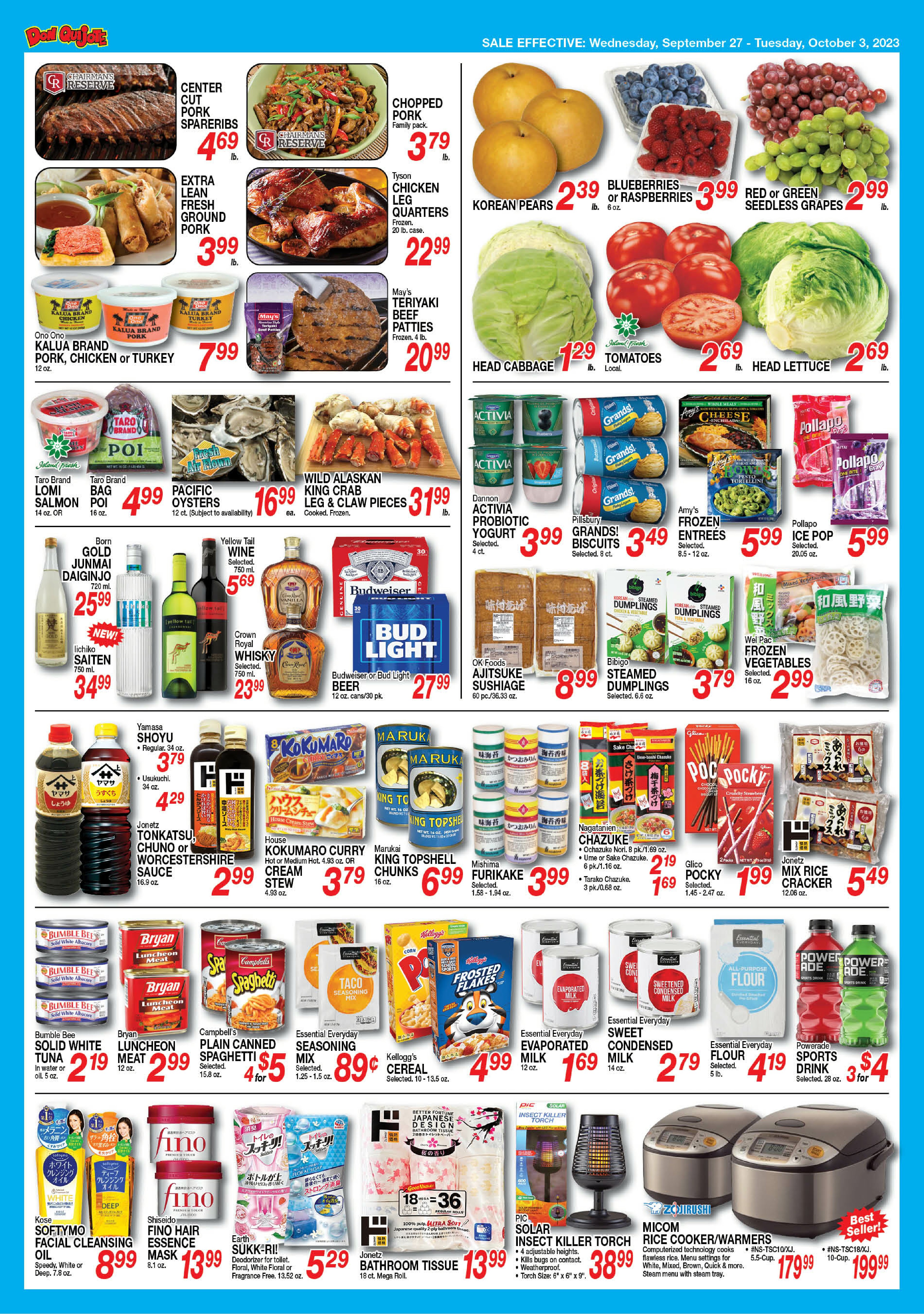 Don Quijote Weekly Ad Preview: (October 4 - October 10 2023)